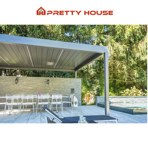 Oem/ODM khách sạn hiện đại Lều tán Sun Shade Pavilion rainproof bar bên mái hiên nhà hàng gazebo ngoài trời nhôm pergola - Product Image 3