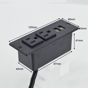 ऑफिस डेस्क 5v 2.1a चौकोर प्रकार का सोफा छिपा हुआ डुअल यूएसबी पावर चार्जर सॉकेट/मिनी राउंड डुअल यूएस आउटलेट सोफा सॉकेट - Product Image 3