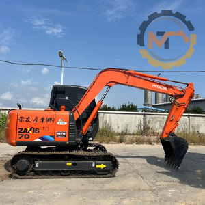 Excavadora Pequeña Usada Hitachi ZX70 a Precio Económico, Pintura Roja Original, Buen Estado, Alta Potencia de Excavación, Sistema Hidráulico Estable - Product Image 1
