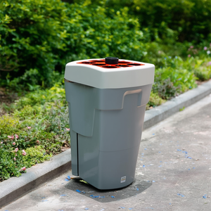 Cestino per Rifiuti Milan 100 L con Portabevande per Uso Esterno - Product Image 3
