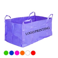 Sac pour dumplings à tissu transparent, sacs jumbo industriel de cour, 3 cube, levage de déchets, impression OEM, uv, stable, rouleaux