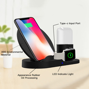 Hızlı Şarj Kablosuz iphone şarj cihazı XS XR XS Max 3 In 1 Kablosuz şarj doku Istasyonu Apple Için İzle Serisi 1 2 3 - Product Image 5
