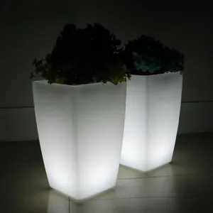 WY LED Glow Gota plastic solar garden furniture magic led flower pot