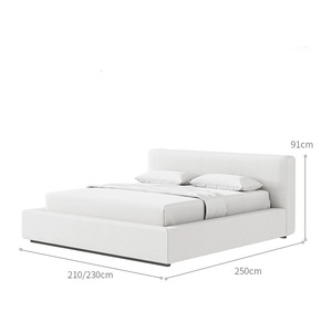 Mobilier moderne de chambre à coucher <span class=keywords><strong>Lit</strong></span> <span class=keywords><strong>en</strong></span> <span class=keywords><strong>bois</strong></span> king size de luxe <span class=keywords><strong>Lit</strong></span> souple <span class=keywords><strong>Lit</strong></span> <span class=keywords><strong>gigogne</strong></span> minimaliste italien avec sac rembourré <span class=keywords><strong>en</strong></span> tissu - Product Image 5