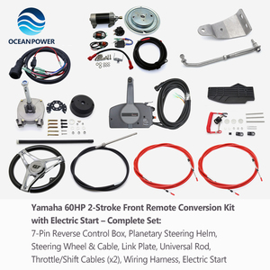 Kit de conversion de moteurs hors-bord Yamaha en commande à distance avec câbles de direction, boîtier de commande et composants de démarrage électrique - Product Image 5