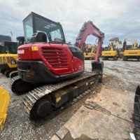 Yanmar SV100 Miniexcavadora de 10 Toneladas con Brazo Giratorio, Original de Japón, Usada, Hidráulica, para Espacios Estrechos, Construcción Agrícola