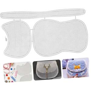 78120 Toiles en maille plastique pour broderie, kits de fabrication de sacs bandoulière, toile vierge transparente pour broderie artisanale - Product Image 1