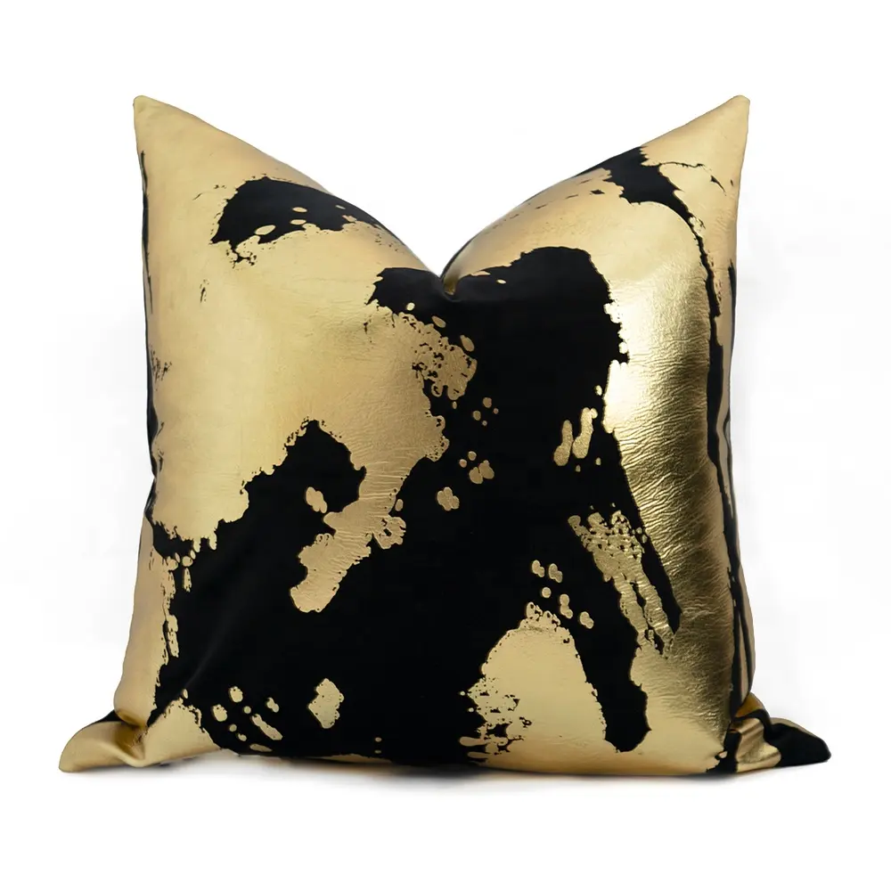 New Fashion Luxus Home Decor Kissen Gold gepresste Folie Vergoldung Druck Kissen bezug Geometric Throw Pillow Sofa Kissen bezug