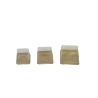 Boîtes à pâtisserie miniatures très vendues en gros, boîtes carrées pour desserts, mochi, emballages en plastique, boîte individuelle pour gâteau de lune doré avec couvercle transparent