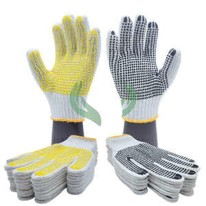 Gant de travail en tissu à pois en PVC de haute qualité en usine d'Indonésie, tricot à usage général - Product Image 1