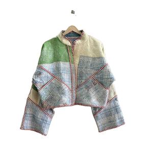 Chaqueta Kantha Reversible de Algodón para Mujer, Transpirable, Diseño Festivo de Patchwork, Artesanía Única para Regalo - Product Image 1