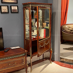 Meuble à vin en bois de luxe réglable à une porte avec cadre doré, modèle Cdh-b-074 - Product Image 3