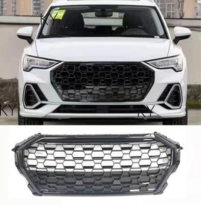 Livraison gratuite, calandre avant de style RSQ3 pour <span class=keywords><strong>Audi</strong></span> <span class=keywords><strong>Q3</strong></span> SQ3 F3 2020 2021 <span class=keywords><strong>2022</strong></span> 2023, calandre avant noire en nid d'abeille - Product Image 4