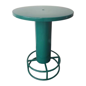 Mesa de Bar Redonda Personalizada con Logotipo, Tamaño Personalizado, Diámetro de 80 cm, Amarillo, Verde, Negro, para <span class=keywords><strong>Pub</strong></span>, Exterior, con Base - Product Image 3