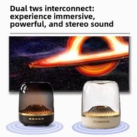 Manhattan untuk Speaker ABS Wireless Soundbox Home Desktop Subwoofer Mini Pencahayaan LED RGB Berwarna-warni