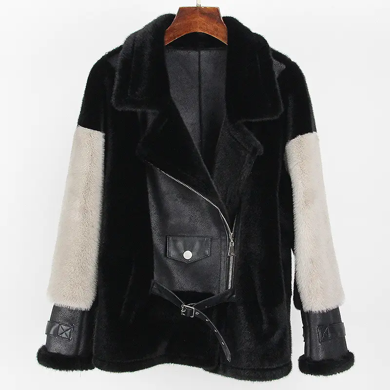 Женская модная куртка из искусственного меха норки, оптовая продажа, зимняя шуба, мягкое теплое пальто из искусственного меха