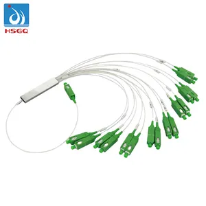 Nueva tendencia HSGQ FTTH SC/APC mini Tipo 1x16 fibra óptica PLC Splitter con chip de alta calidad