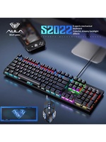 Wolvespider S2022 Set Mouse Mekanik Berkabel Edisi Esports RGB Blue Switches USB Human Engineering Gaming Peripherals PC