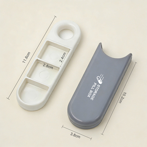 Wholesale New Style Hot Selling Capsule Type Travel Pill <b>Storage</b> <b>Box</b> Flip Top case Pills Mini Plastic - Product Image 4