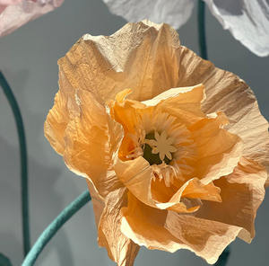 3D edding Decor aper IG lower IG ululti-layer ARGE aper eony opoppy oprtifcial llowers or ackground Tage ROPS hop iisplay - Product Image 3