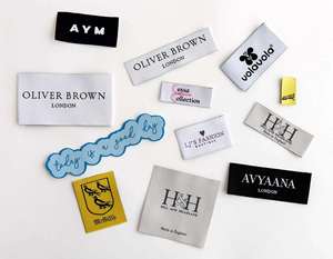 Étiquettes tissées personnalisées pour vêtements, étiquettes damassées privées haute densité - Product Image 4