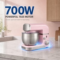 Batteur sur socle électrique SOHEF 700W 3,5L, 6 vitesses, tête inclinable, bol en acier inoxydable, pour la pâtisserie à domicile et le pétrissage de la pâte