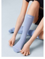 Chaussettes de compression athlétiques professionnelles sans couture respirantes pour femmes, fitness, course à pied, cyclisme, tennis, chaussettes de mollet élastiques