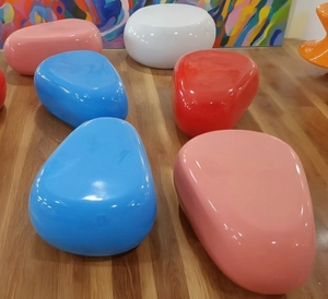 Y028 Single Letter <b>Stool</b> Alphabet Chair Fiberglass Custom Children Outdoor Commercial Gym Hospital Leisure Seat - Product Image 4