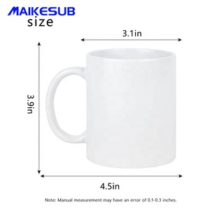 Miakesub 11oz 승화 커피 컵으로 공백 백색 코팅 찻잔 - Product Image 2