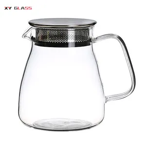 classical customized capacity brief design borosilicate cooking glass teapot