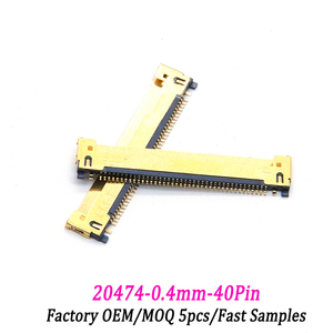 Connecteur SMT personnalisé à pas de 0,4 mm, 40 broches, 20474, pour écran industriel, écran LCD de voiture, câblage d'écran d'ordinateur portable - Product Image 1