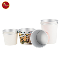 Bol en papier kraft jetable écologique en promotion pour nouilles instantanées, salades et cuisson autonome, avec impression personnalisée