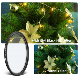 Filtro de Cámara DSLR Impermeable con Nano Recubrimiento GiAi 1/8 1/4, Niebla Negra, Vidrio Óptico Suave y Aleación de Aluminio de Aviación, 37-82 mm - Product Image 4