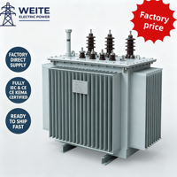 Transformateur triphasé immergé dans l'huile 800 kVA 20 kV 315 kVA 400 kVA à enroulement en cuivre haute efficacité IP54 50/60 Hz certifié ISO9001