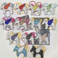 Petit Pégase créatif en cuir pour le bricolage, pendentif de sac de poney en strass, ange volant, cheval, porte-clés, accessoires de bijoux, vente en gros