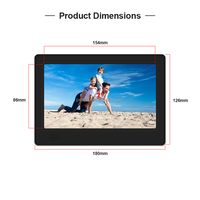 Pour 7 "cadre photo numérique écran LCD cadre photo numérique réveil musique vidéo télécommande USB carte SD montage mural