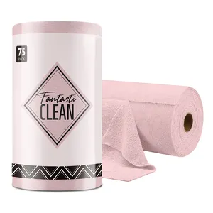 Fantasticlean Fabriek Direct Schoonmaken Doek Afscheuren Microfiber Roll Schoonmaak Handdoeken, Herbruikbare En Wasbare Doeken