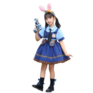 Costume de cosplay pour filles Manyusha Judy Hopps, robe de princesse Zootopia pour enfants - Product Image 3