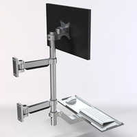Meisonic BDT-03 Soporte de Brazo Articulado para Monitor de Aluminio de Alta Resistencia, Compatible con VESA, Diseño sin Espacios para Pantallas de 13 a 32 Pulgadas