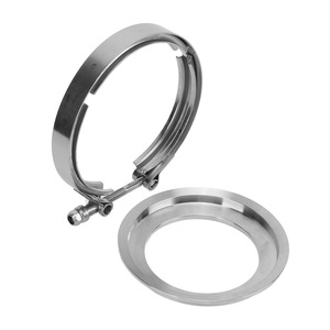 Kit de Abrazaderas de Acero Inoxidable Getitall de 5-4 Pulgadas con Brida Circular Pulida en Color Plata Espejo para Conexión de Tuberías - Product Image 1