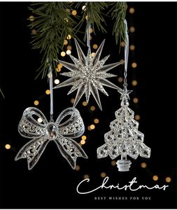 Pendentifs de Noël en acrylique transparent en gros, motif ange de glace en cristal, décorations suspendues pour la maison et les fêtes - Product Image 4