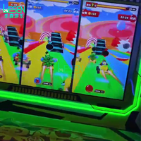 Machine de jeu vidéo d'arcade de course et de tir à 3 places, à monnayeur, pour centres de divertissement et enfants