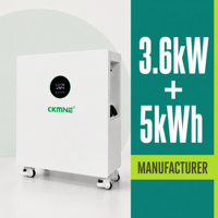 Kit Complet Système Solaire Hybride Tout-en-un 3.6kW 5kWh avec Onduleur et Stockage d'Énergie Hors Réseau, Batterie Lithium LiFePO4 25.6V