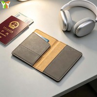 Porte-passeport vintage en cuir PU, portefeuille pour documents de voyage, étui pour passeport avec emplacements pour cartes pour le stockage des billets d'avion et des papiers d'identité