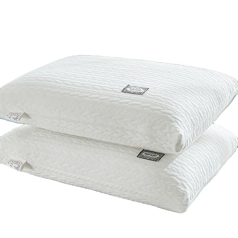 Almohadas ortopédicas de algodón blanco de lujo para dormir, almohada de Hotel de cinco estrellas de tamaño único, núcleo para ayudar a dormir