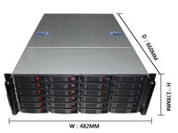 Harga promosi 24 Bay Hot Swap Network penyimpanan besar Nas casing Server ATX 4u rak Chassis Server