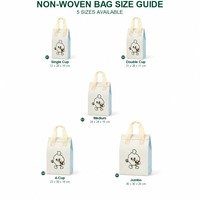 Sac isotherme personnalisé en non-tissé pour plats à emporter, avec poignées renforcées, idéal pour l'emballage alimentaire promotionnel (vente en gros)
