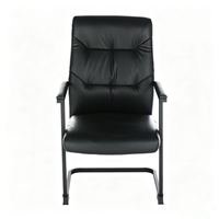 Fauteuils de conférence économiques pour visiteurs, avec dossier fixe pour l'entraînement des jambes, fauteuils classiques à dossier haut pour personnel, en cuir PU