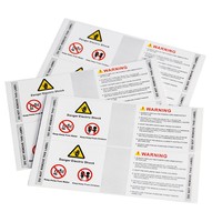 Étiquette d'avertissement pour cordon d'alimentation certifiée PGIS2, résistante à l'eau, à l'huile et aux hautes températures, pour l'électronique