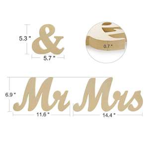 ของตกแต่งโต๊ะไม้สไตล์วินเทจแบบ <span class=keywords><strong>DIY</strong></span> สัญลักษณ์งานแต่งงานของนายและคุณนาย - Product Image 4